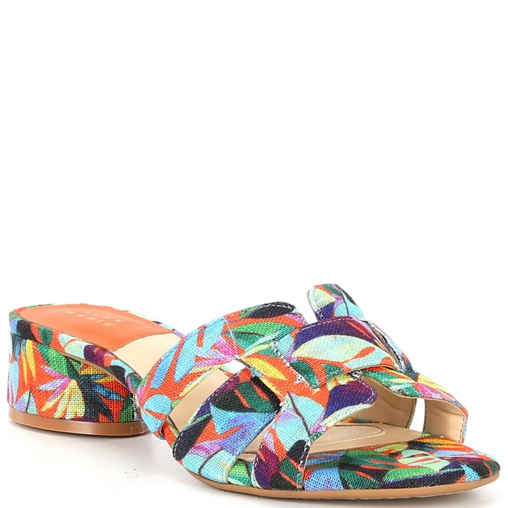 Alex Marie Fraser Printed Woven Strap Sandals